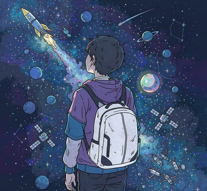 航空航天主题插图